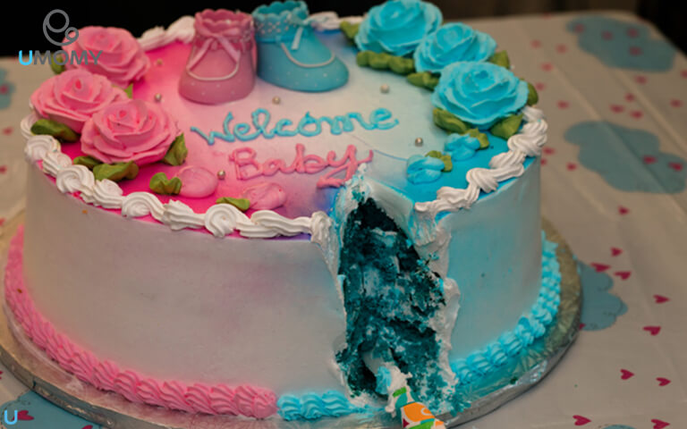کیک تعیین جنسیت خامه ای