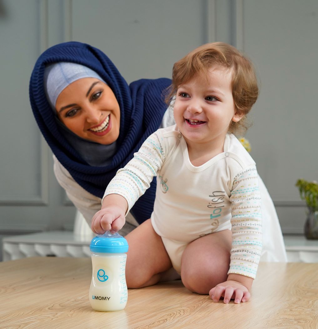 شیشه شیر بچه + مادر بچه